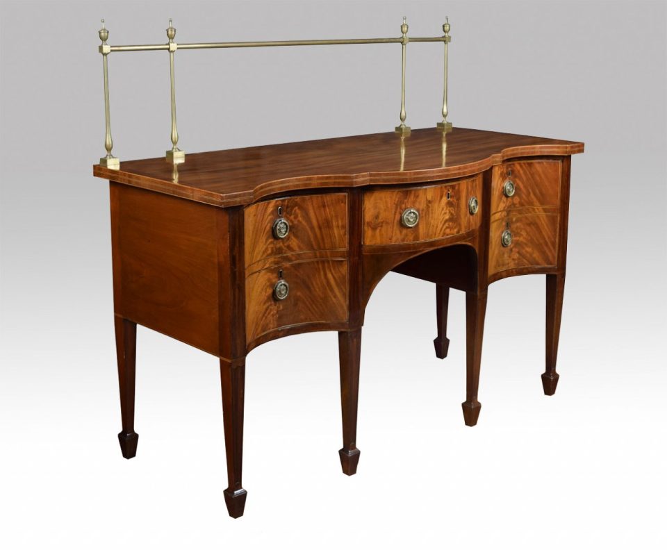 George III serpentine fronted sideboard circa 1810