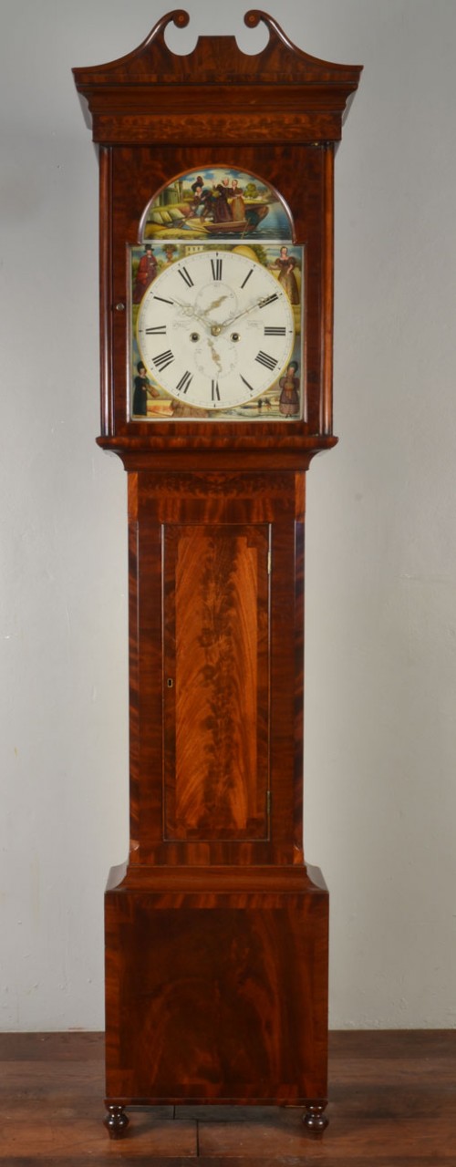 Long case eight day clock W M Smith of Leith Circa 1840
