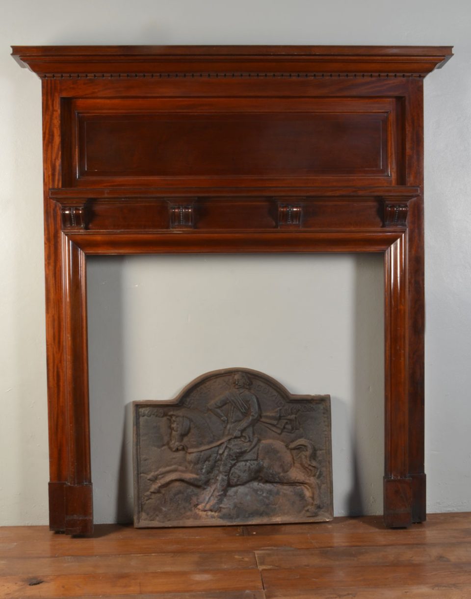 Edwardian mahogany fire surround circa 1910