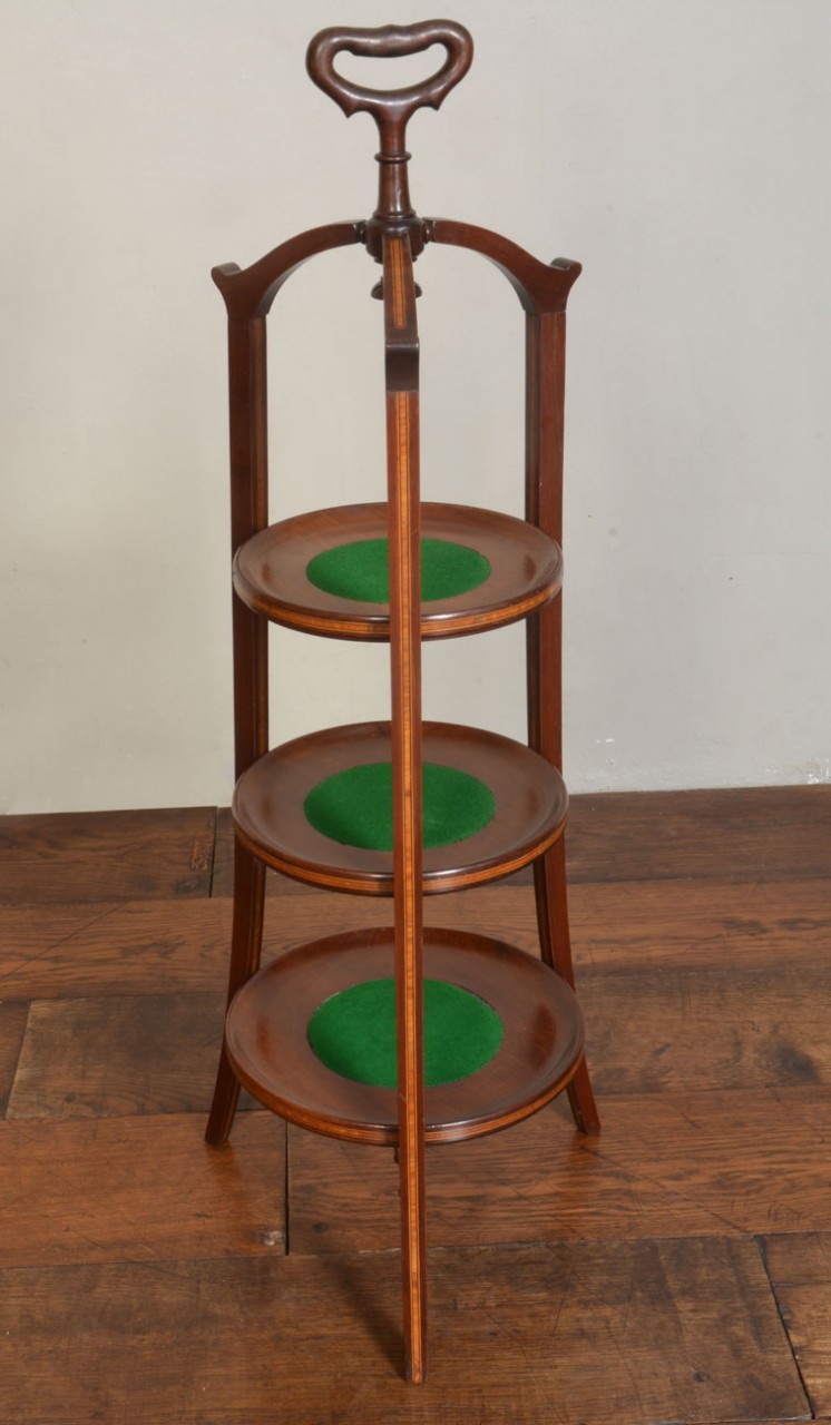 Edwardian inlaid cake stand circa 1910
