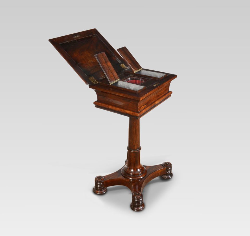 William IV rosewood teapoy