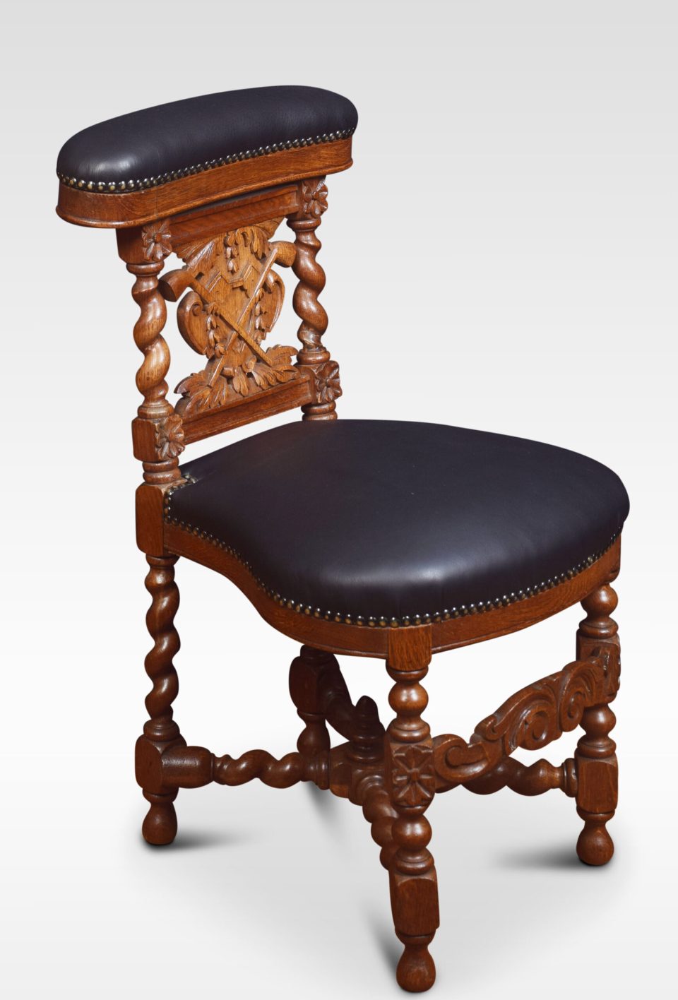 Smokers carved oak chair