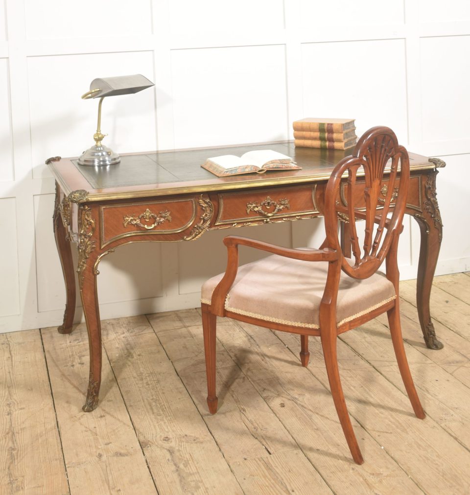 Fine French Louis XV–Style Ormolu-Mounted Bureau Plat