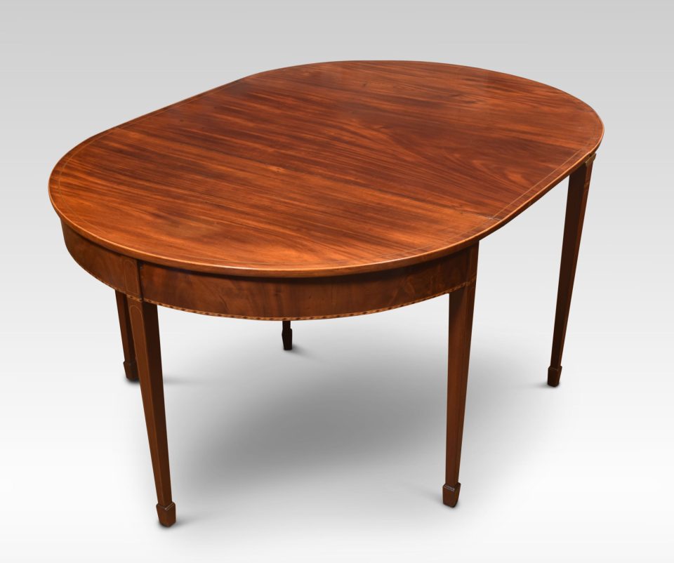 Mahogany D-end dining table