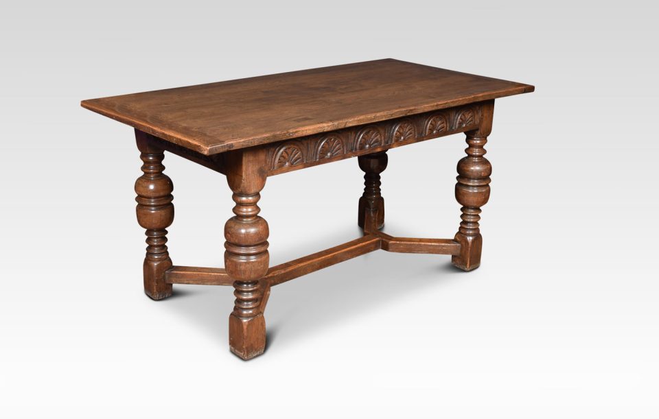 Jacobian style oak refectory table