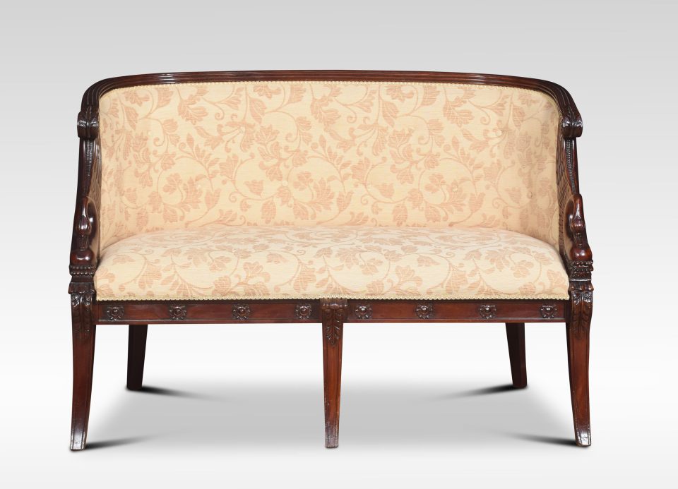 Mahogany framed Louis XVI Style settee
