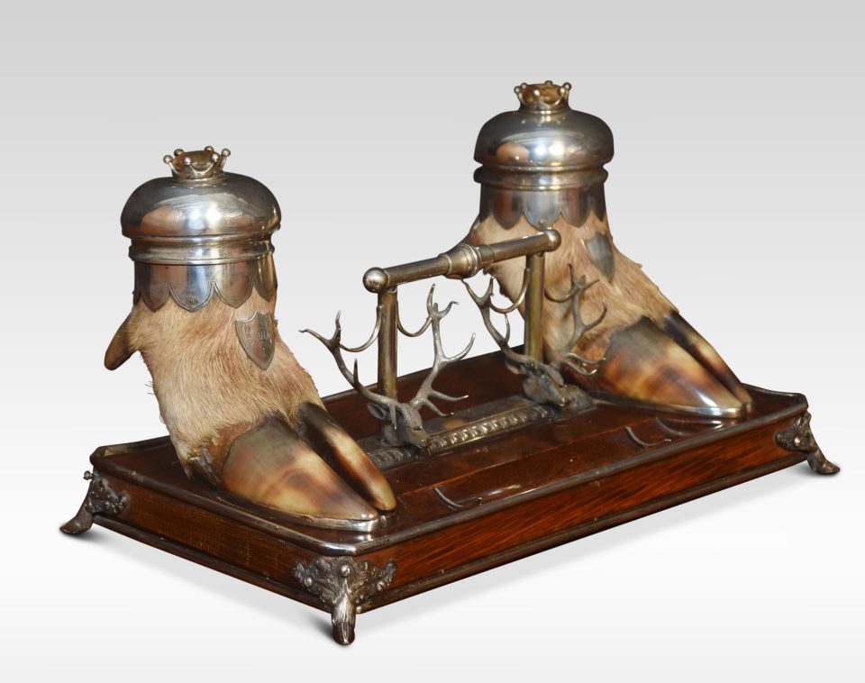 19th century Scottish double inkwell