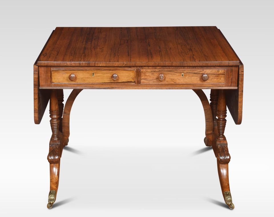 Regency rosewood sofa table
