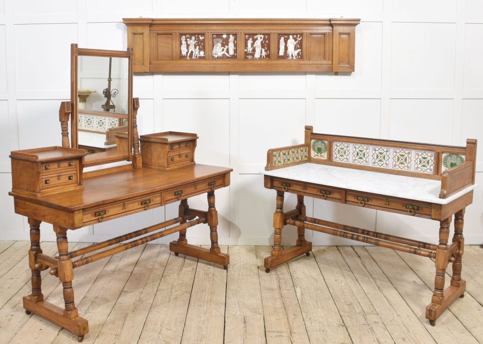 Set of Aesthetic movement bedroom tables