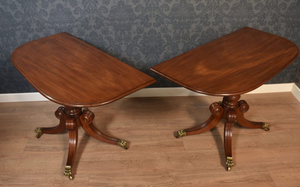 Pair of Regency hall tables