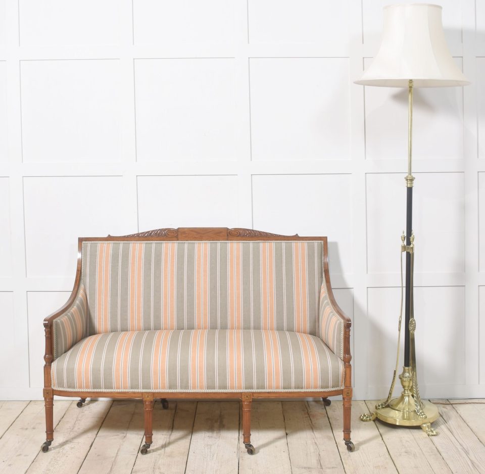 Satinwood inlaid settee