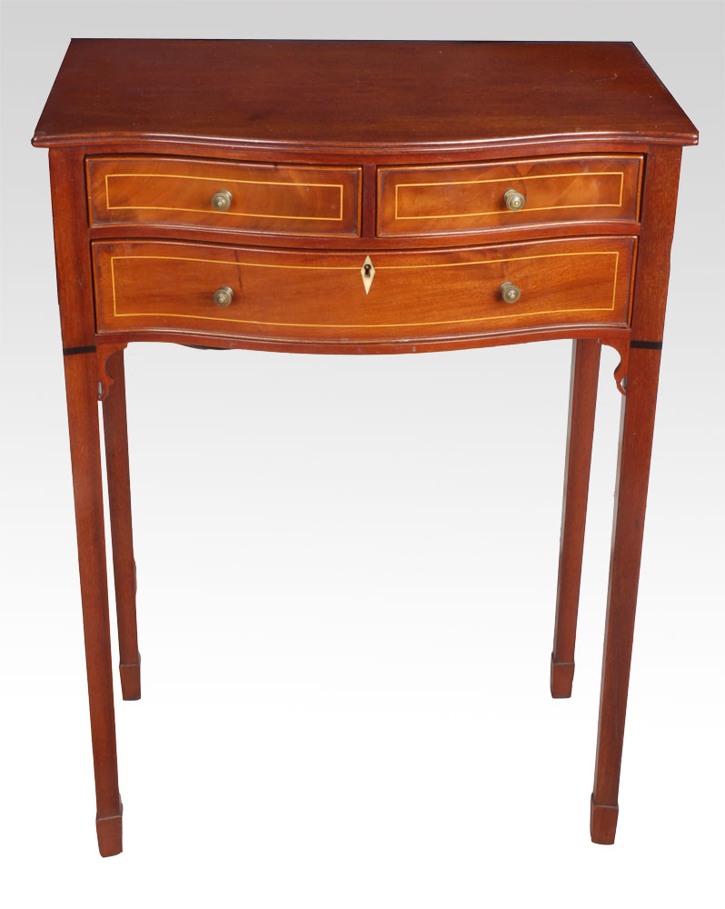 Mahogany bow fronted side table circa 1920