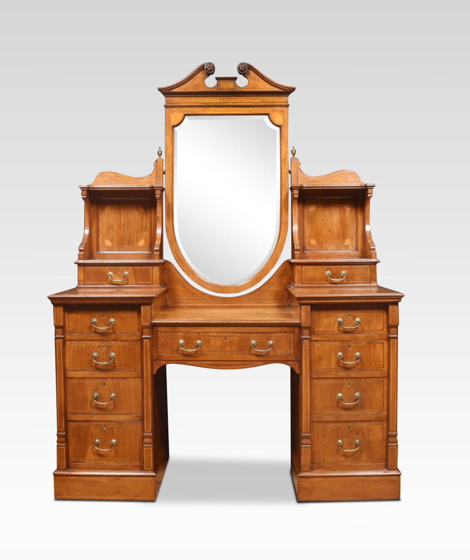 Mahogany inlaid dressing table