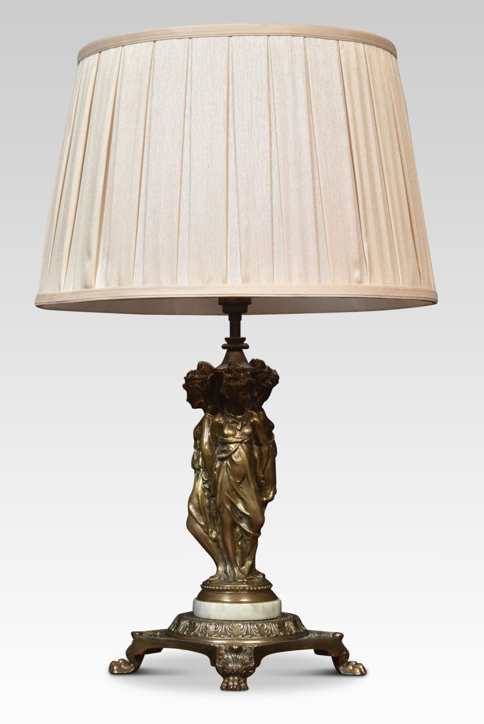 Spelter figural table lamp