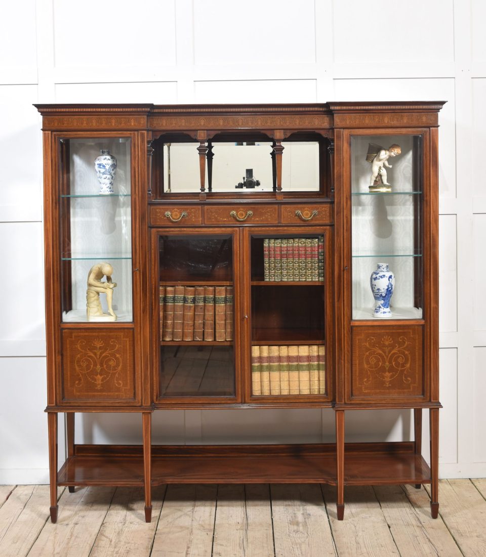 Mahogany display cabinet by Maple and Co