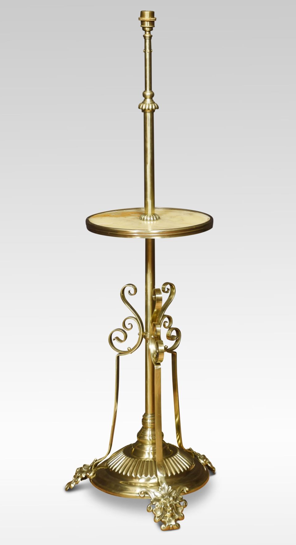 Brass and Onyx adjustable Standard Lamp