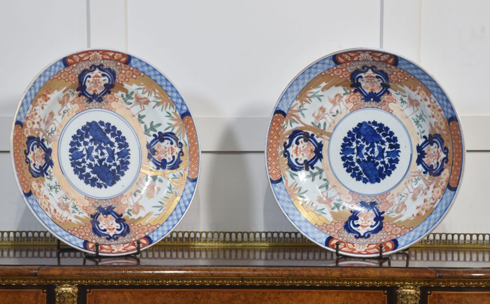Pair of Japanese Imari plates