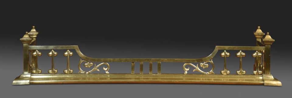 Art Nouveau brass fender