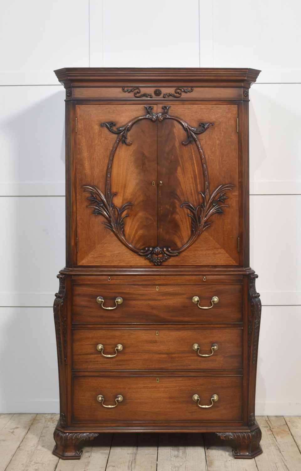 Carved mahogany cabinet