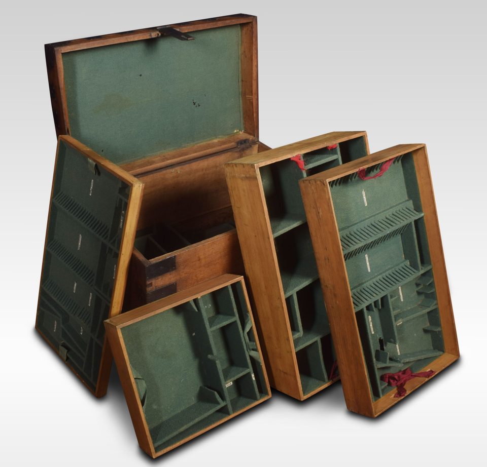 19th century oak and metal bound silver chest