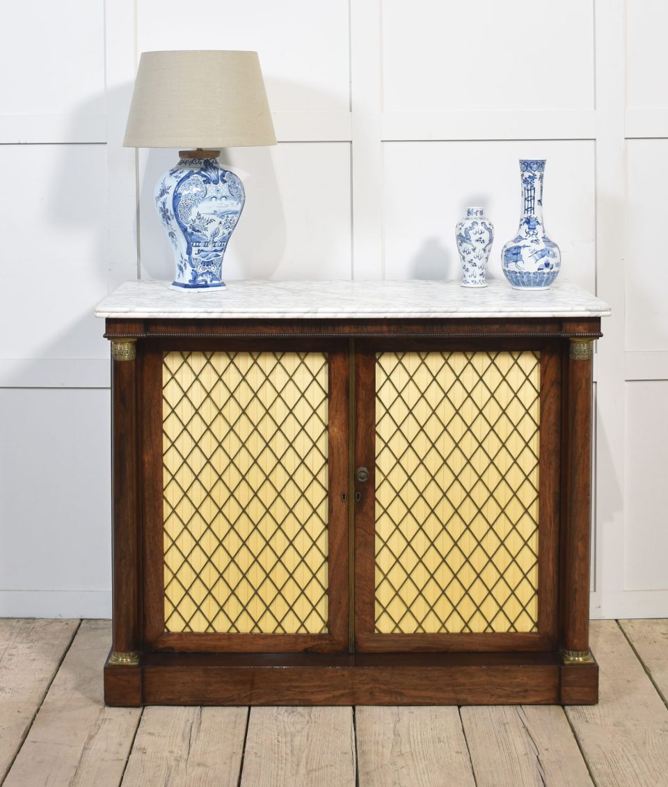 19th century rosewood two door cabinet