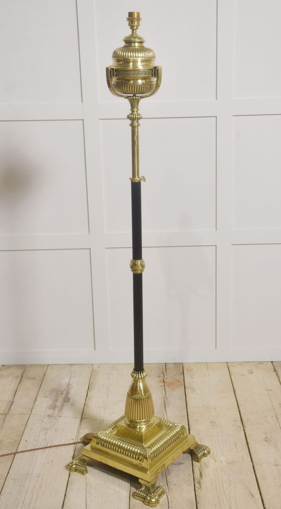 Brass standard lamp