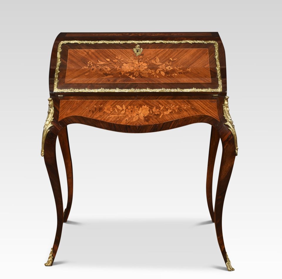 Rosewood inlaid bureau de dame