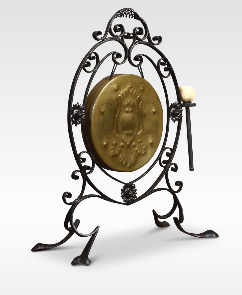 Art Nouveau cast Iron dinner gong