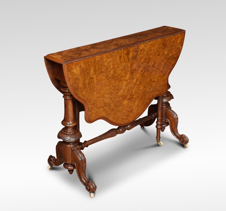 Burr walnut Sutherland table