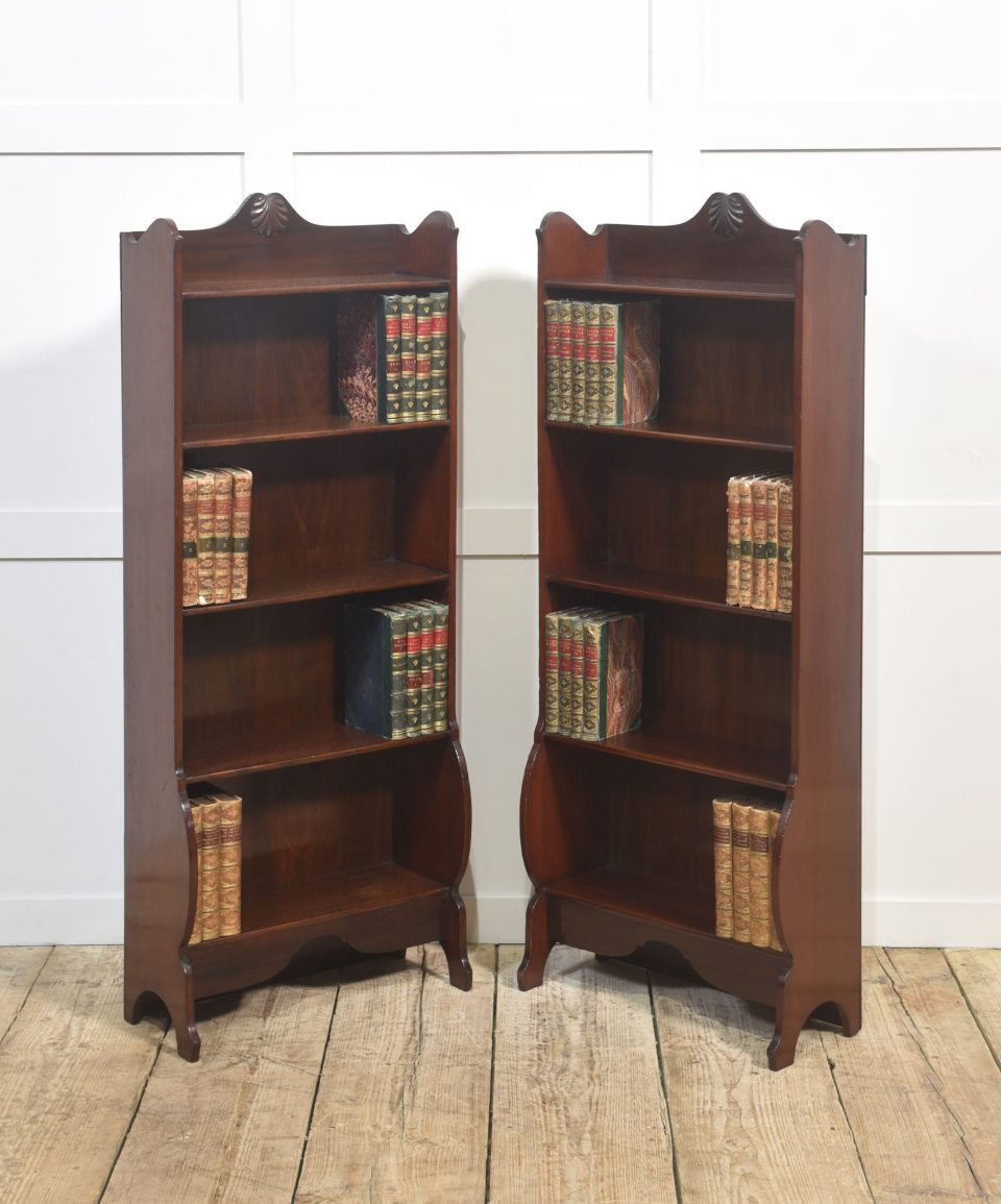 Pair of Mahogany Open Bookcases