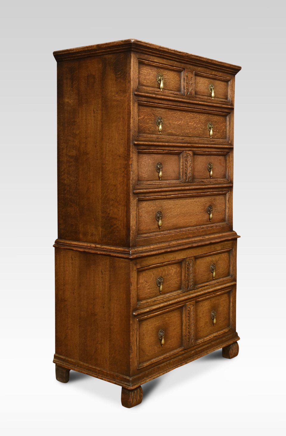 Jacobean style chest on chest
