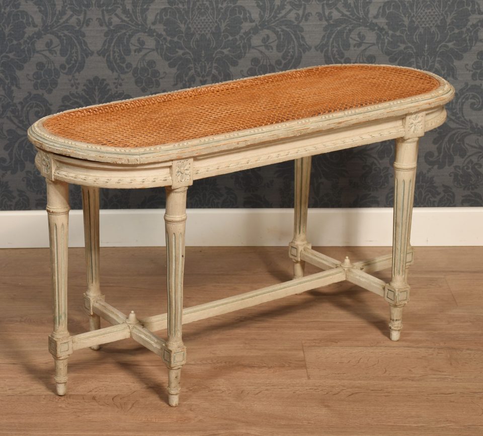 Painted oval window seat