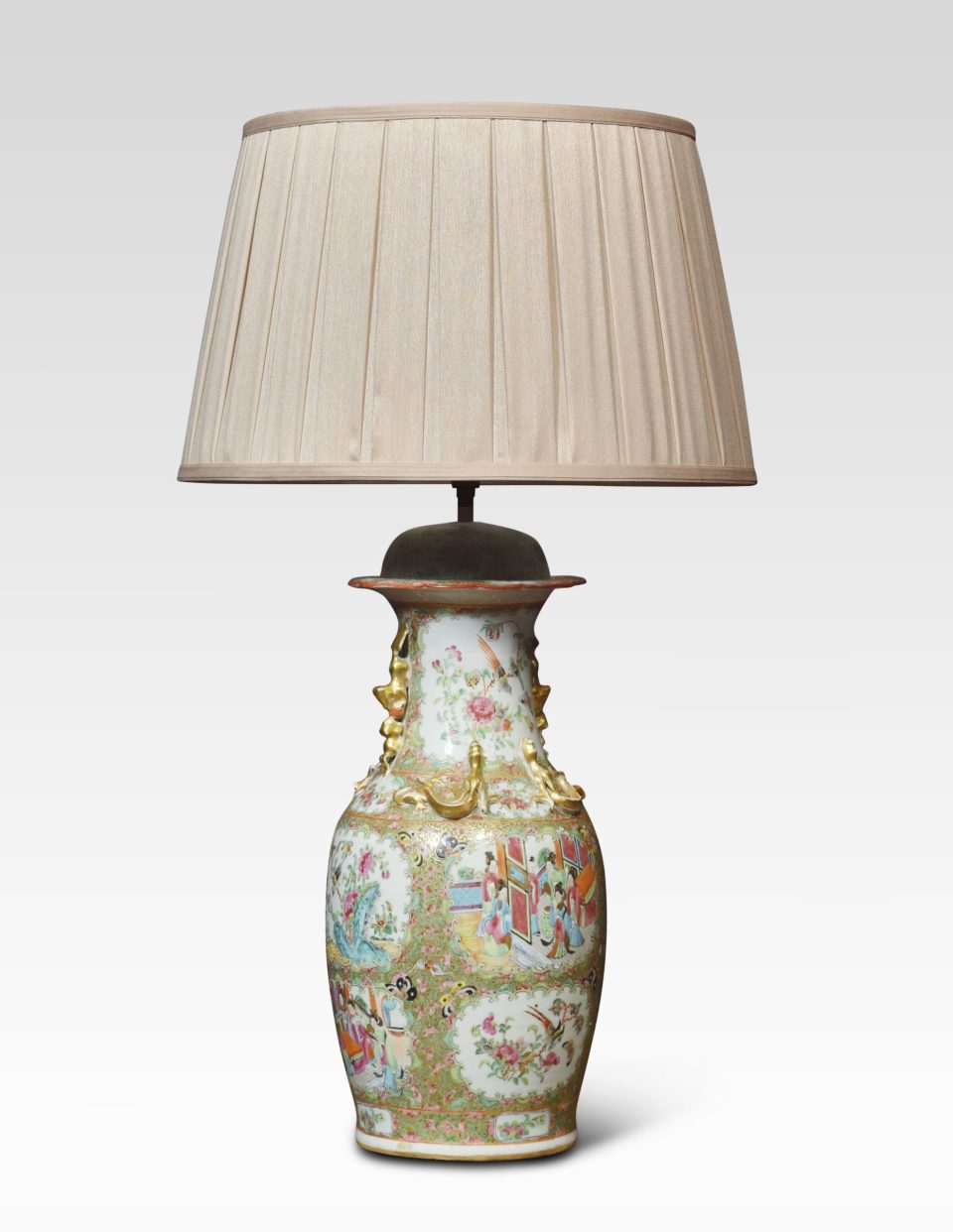 Cantonese famille rose vases lamp