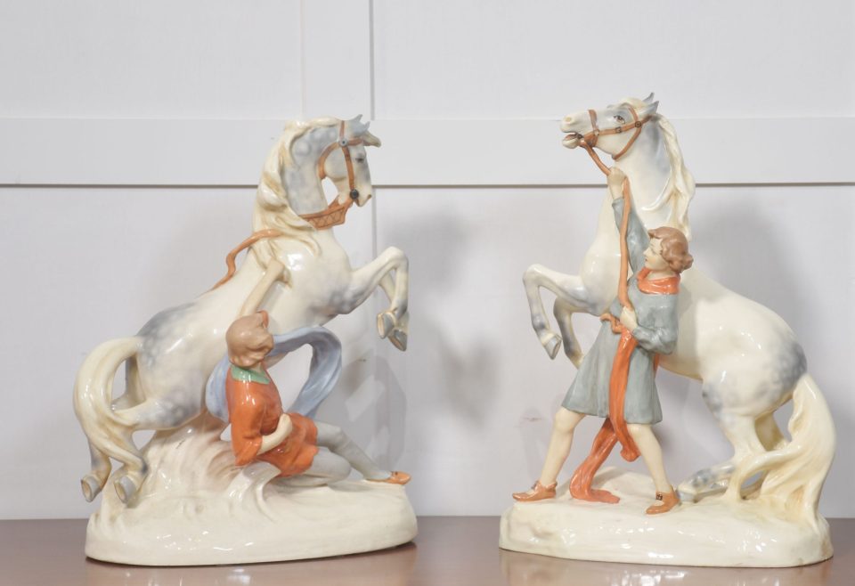 Pair of Royal Dux figures
