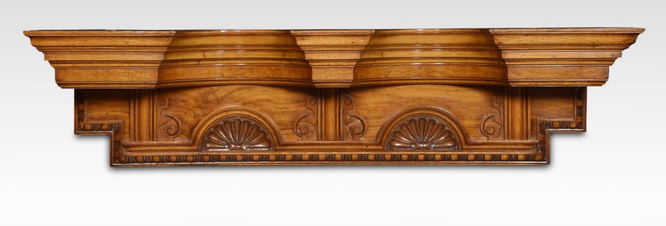 Pollard oak overdoor pediment