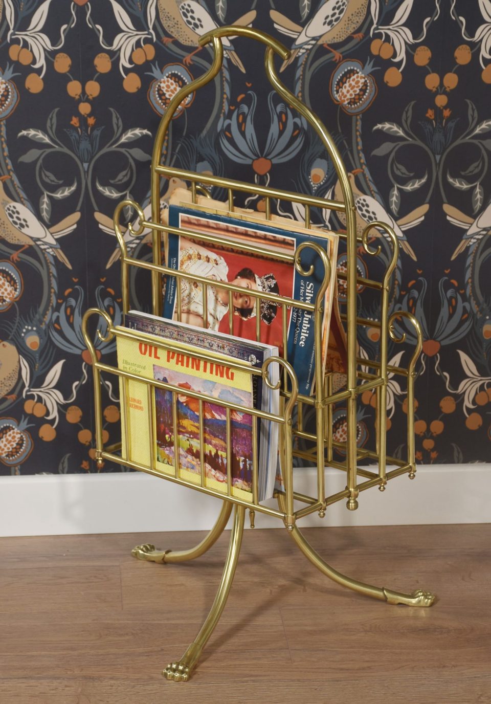 Brass music / magazine rack