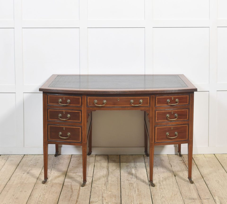 Mahogany inlaid writing desk