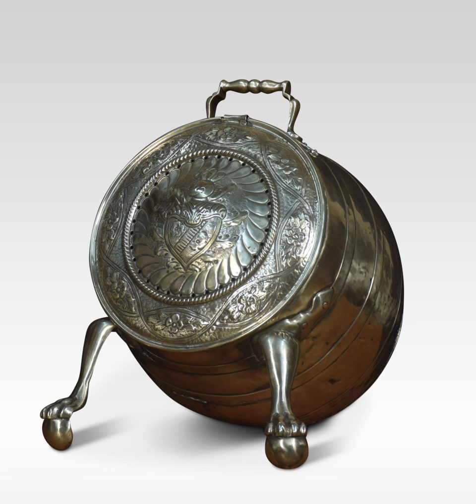 Brass coal bin