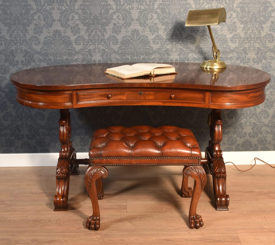 Mahogany kidney shaped dressing table