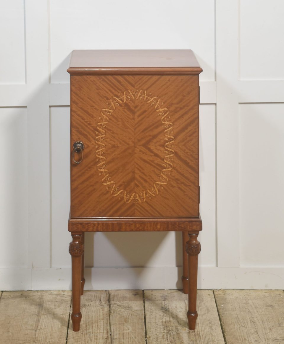 Satinwood Inlaid Bedside Cabinet