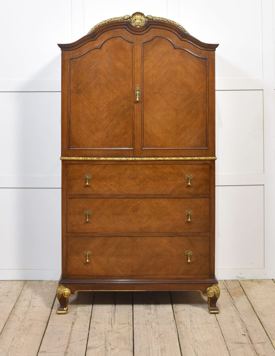 Walnut figured cabinet