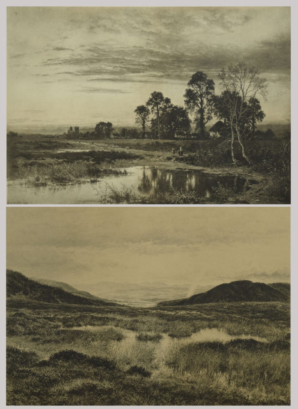 Two Engraved English Rural Landscapes