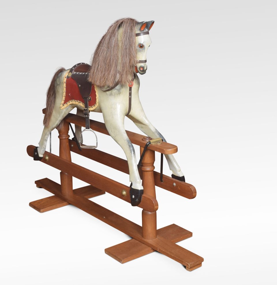 Carved Pine Rocking Horse