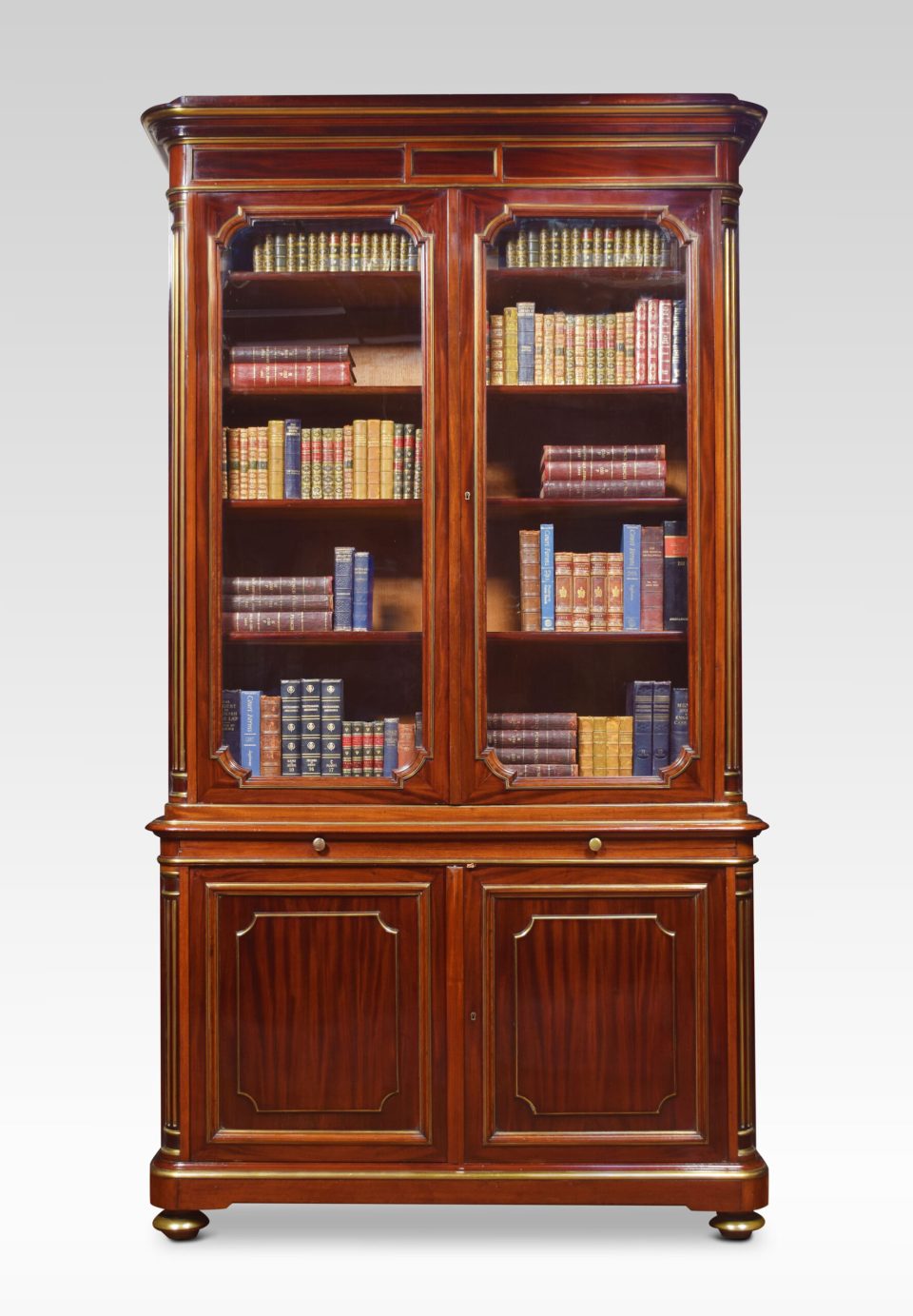 Mahogany and gilt metal mounted two door bookcase