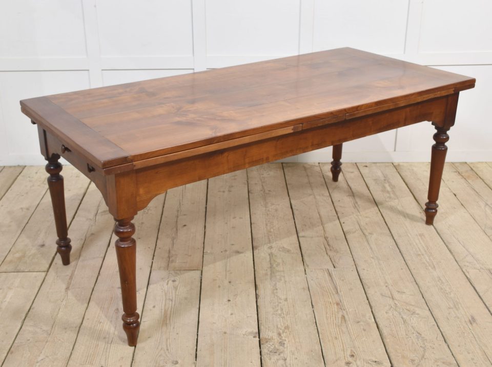 Large fruitwood farmhouse table
