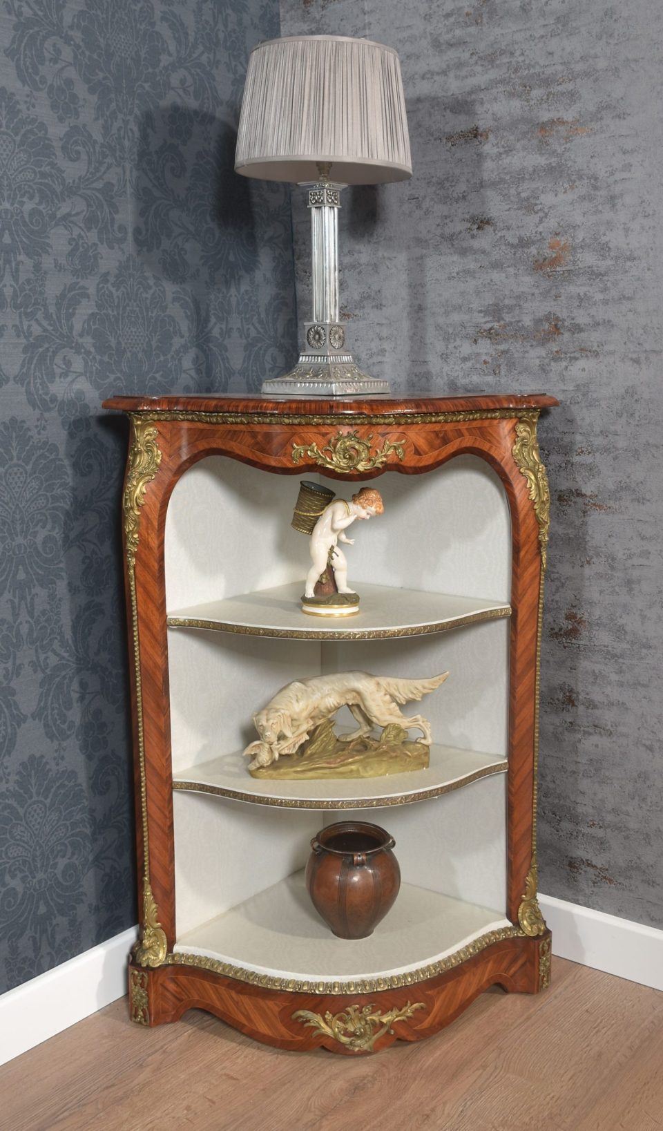 Kingwood Ormolu Mounted Corner Cupboard