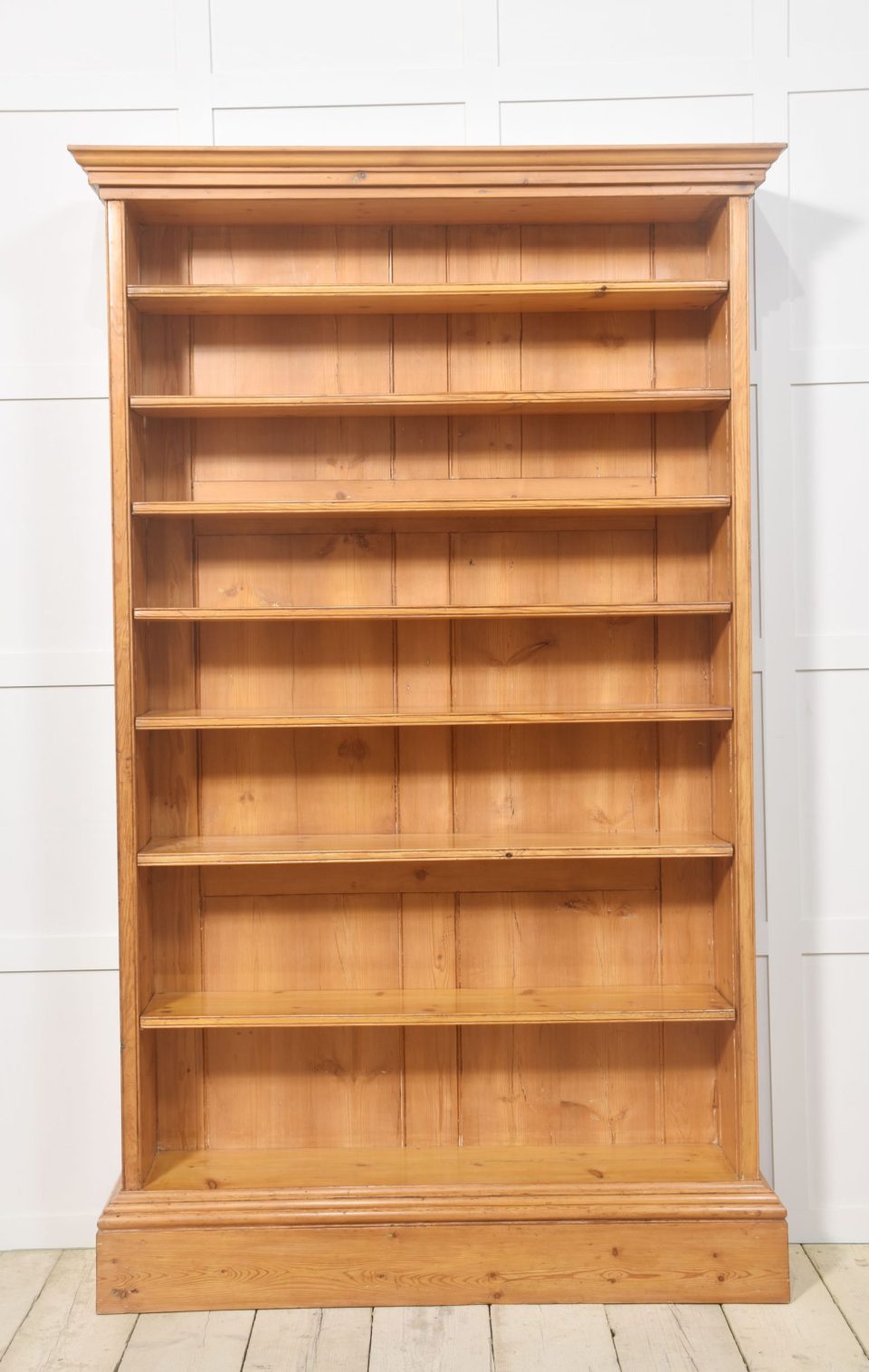19th century Pine open bookcase