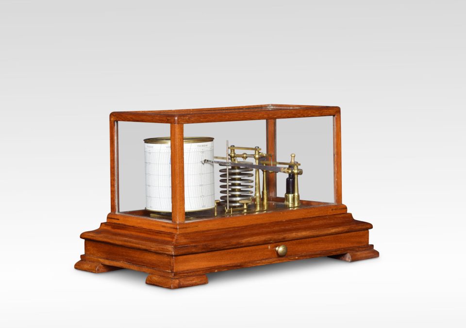 Mahogany cased barograph