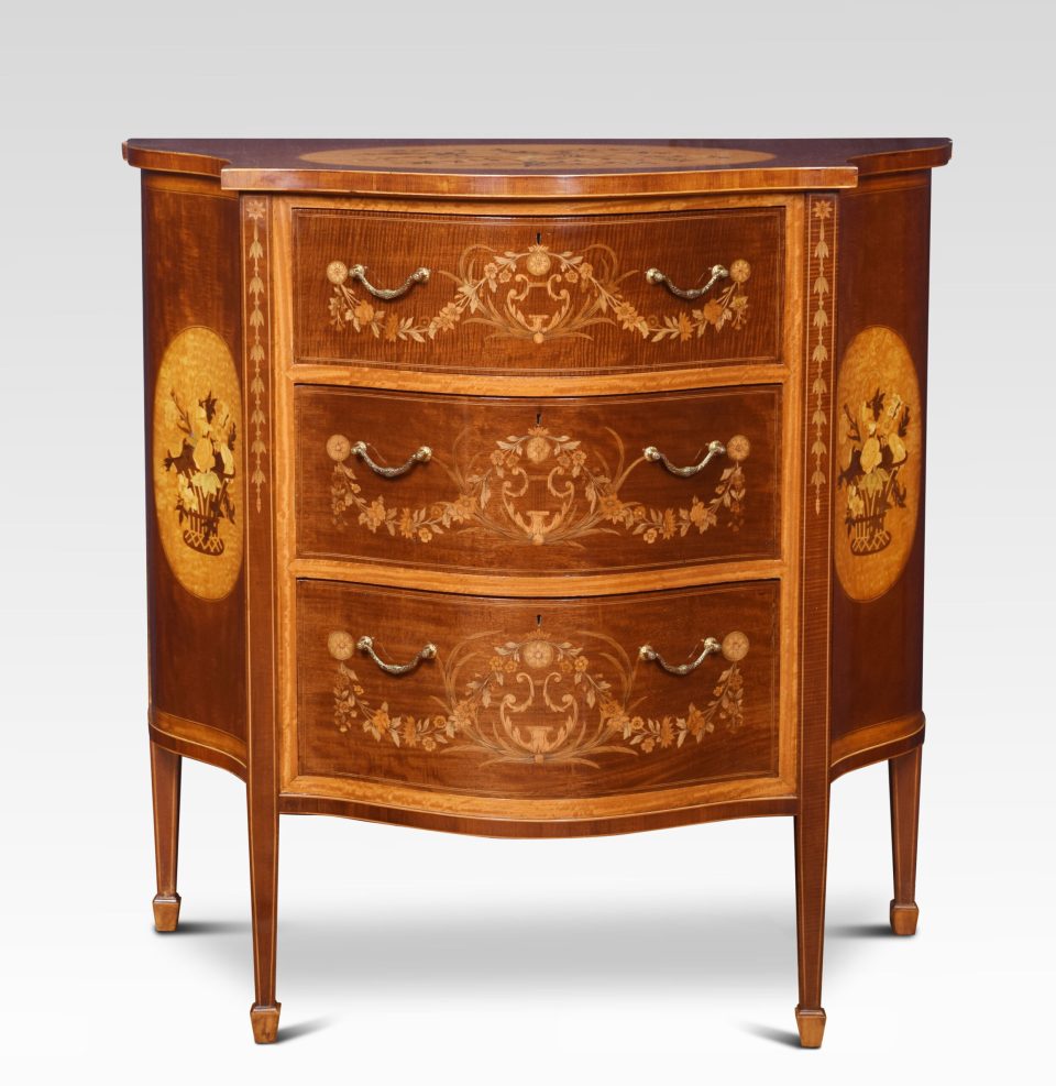 Edwards and Roberts serpentine chest of drawers