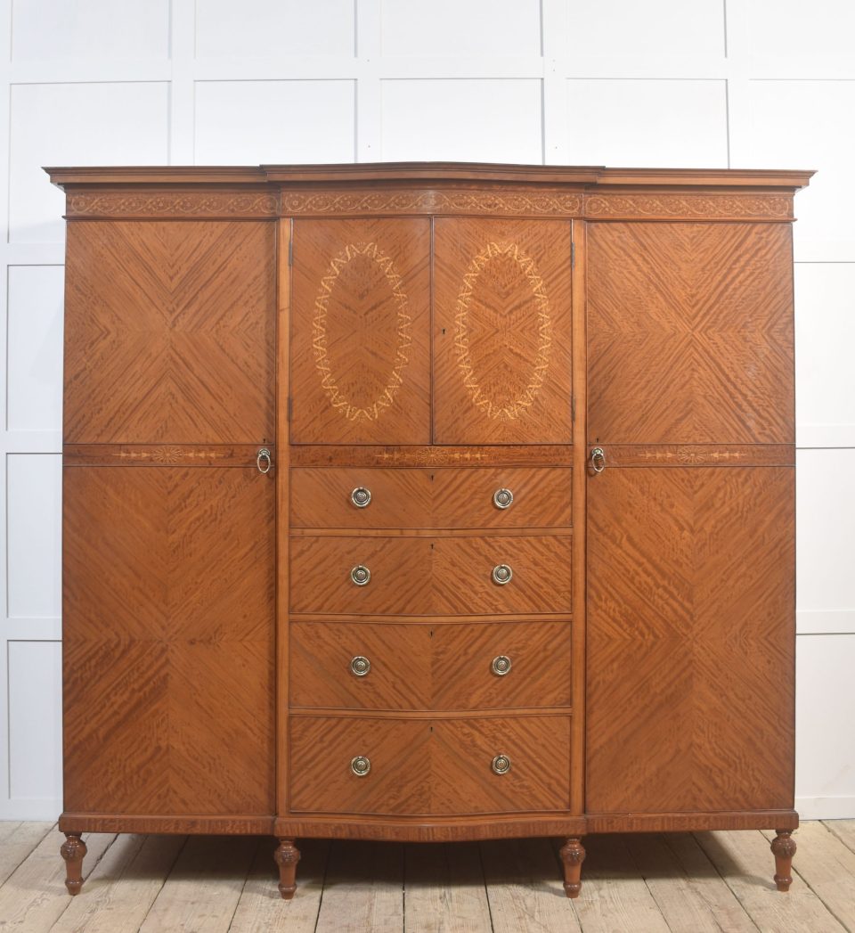 Satinwood Inlaid Compactum Wardrobe